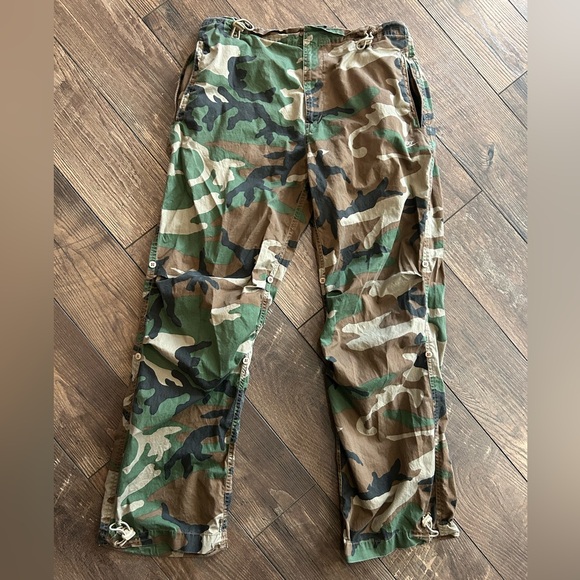 Vintage Y2K Nike Utility Camo Pants Small Adjustable Waist Ankle Cargo Military